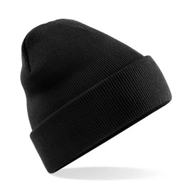 MKR Beanie Hat Men’s Women’s Unisex Warm Soft Knit Cuffed Winter Hat - Black