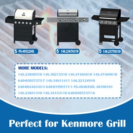 SafBbcue 16.5" Grill Grates for kenmore 5 Burner Replacement Grill Parts Kenmore 146.23680310, 146.30213510, 146.23770310, 146.47468610, 146.47469610, 640-05057375-7 Grill Grates Bbq-pro 146.23676310