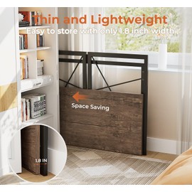 Coavas Folding Desk No Assembly Required, 31.5 inch Writing Computer Desk Space Saving Foldable Table Simple Home Office Desk,Brown