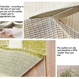 Non-slip Underlays, 200 x 200cm Extra Large Non Slip Mat for Carpeted Floor, Rug Anti Slip Underlay Sofa Cushion Multipurpose Anti Slip Mat