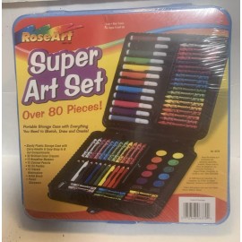 RoseArt Vintage 1999 RoseArt Super Art Set 80 Pcs. New/sealed Collectible