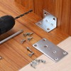 sourcing map 4 Pcs L Corner Bracket Corner Brace Metal