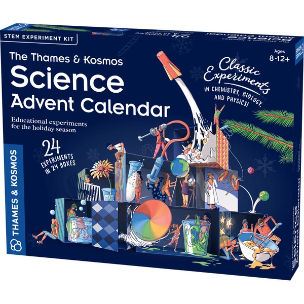 The Thames & Kosmos Science Advent Calendar | 24 STEM Experiments in Chemistry, Biology & Physics | Great for Winter Holiday Celebrations | Conduct Daily Experiments | Fun, Wholesome Family Tradition