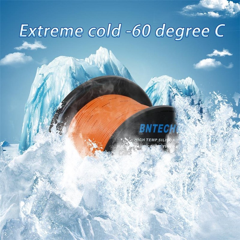 BNTECHGO 24 Gauge Silicone Wire Spool 250 ft Orange Flexible