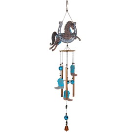 Sunset Vista Designs Windchimes - Rustic Metal Lucky The Stallion Chime, 32.5" Long, Windchime