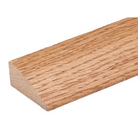 6 FT - Prefinished Oak Reducer Molding with Natural Color Stain (3/8", 1/2", and 5/8" Thicknesses Available) (6 FT Long: 1 1/4" Wide x 3/8" Thick)