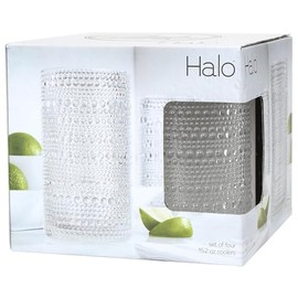 Home Essentials 4 Pk Textured Hiball Glasses NO SIZE Clear