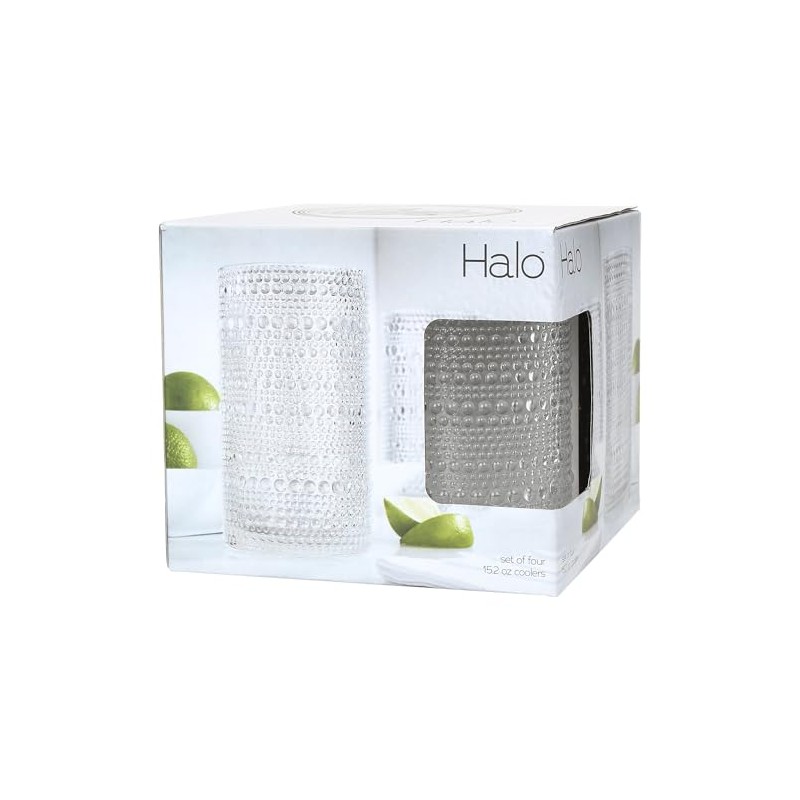 Home Essentials 4 Pk Textured Hiball Glasses NO SIZE Clear