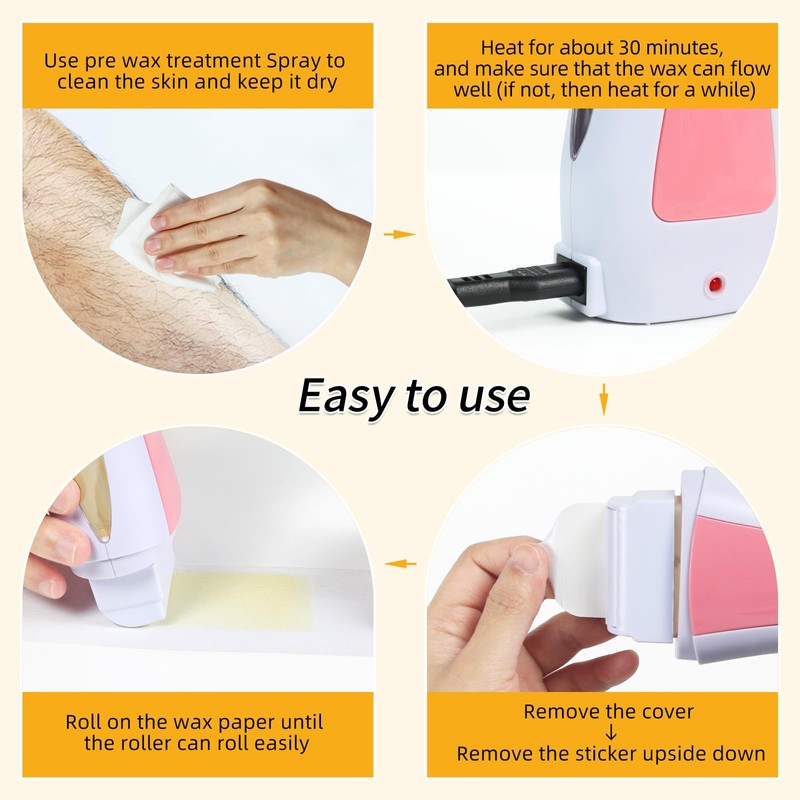 Roll on Waxing Kit for Hair Removal Roll Waxing Kit