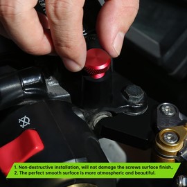 3 Pcs Motorcycle Mirror Hole Plug M10x1.25, Universal Space Aluminum Motorcycle Rear View Mirror Screws Suitable for Most Motorcycle(Honda,Yamaha, Kawasaki, Suzuki,Ducati) ATV and Bike etc (red)