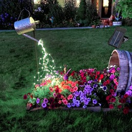 ZNYCYE 2 piezas 200 luces LED impermeables de cascada, 10 hilos de luces de manojo de luciérnago, funciona con pilas, luces de cadena de vid con temporizador remoto para decoración al aire libre e interior (blanco)