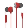 USB-C UltraBuds High Fidelity Earbuds, Red