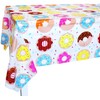 Happium Donut Party Tablecloth, Rectangular Table Cover for Dining Room