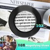 10X Magnifying Glass with Light, Clip on Mganifier with Light,