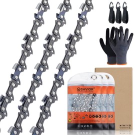 Savior 3Pack 20 Inch Chainsaw Chain 3/8" Pitch .050" Gauge 70 Drive Links Fits Poulan Pro PR5020 PP5020AV Echo CS-590 CS-600 Homelite McCulloch Replacement 72LPX70CQ, 577180501 D70 E70 Chain Saw Chain