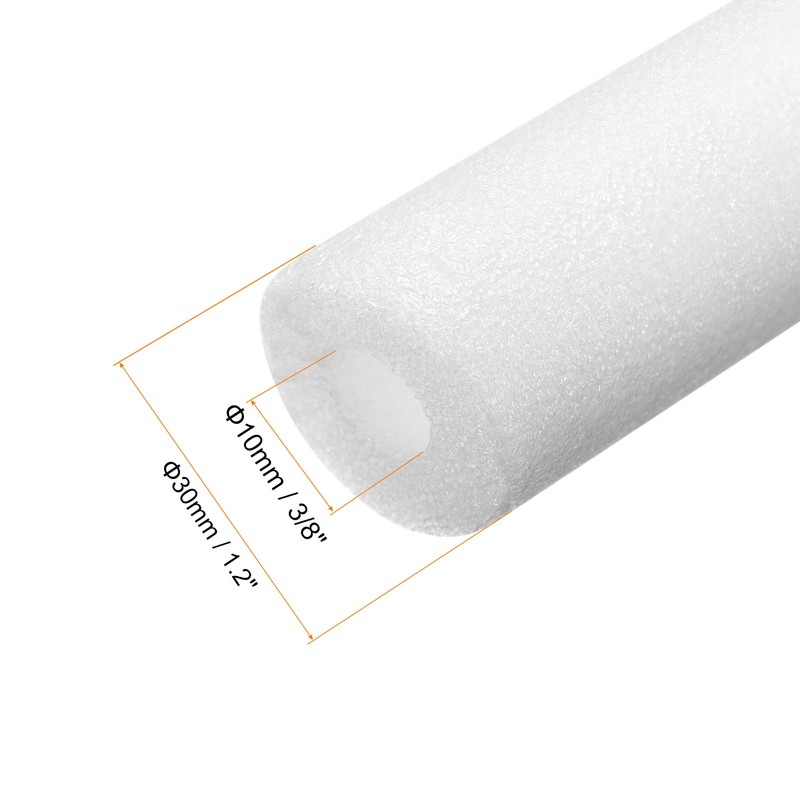 sourcing map 4pcs Pipe Insulation Foam Tube Pipe Lagging 10mm(3/8