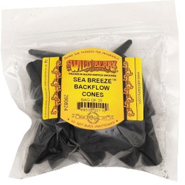 W. Berry Sea Breeze Backflow Incense Cones [25 Cones Per Pack - Black] - ID#68913