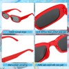 Zhehao 20 Pair Rectangle Sunglasses Pack Small Square Sunglasses Wome