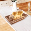HOLIDYOYO Wicker Dessert Basket Imitation Rattan Bread Basket with Acrylic