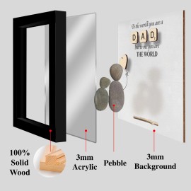 Decor Pebble Art Framed Thank You Gifts for Dad Frame Wall Art Father's Day Gift