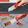 2-in-1 Folding Utility Knife and Scraper with Built-In Blade Storage,Includes