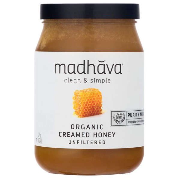 Madhava Organic Creamed Honey Unfiltered Clean & Simple 22oz 11/2023 + FREE SHIP