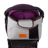Large Capacity Hanging Stroller Organizer Bag Baby Carriage Storage Package(Gray)