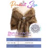 Aukmla Women's Wedding Fur Wraps and Shawls Bridal Fur Stoles