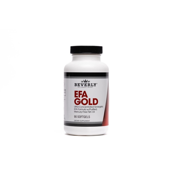 Beverly International EFA Gold, 90 Softgel Capsules. Cool Down Inflammation, Beautify and Protect. High Potency Omega-3s EPA and DHA + Omega 6&9 Fatty Acids. Combination Fish, Flaxseed and Borage oil.