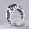 Chimoda Sterling Silver Rings for Men with Arrow Pattern, Anillos