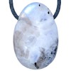Lebensquelle Plus Rainbow Moonstone Drop Pendant, Drilled Tumbled Stone Pendant