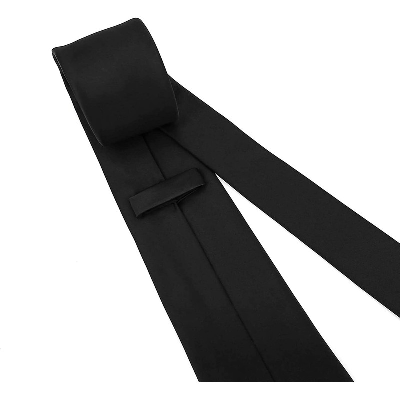 Urban Lane Funeral Tie - Mens Black Tie For Funeral
