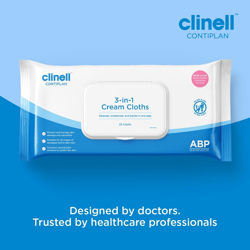 CONTIPLAN CONTIPLAN Incontinence Cleansing Cloths with Barrier Cream - All