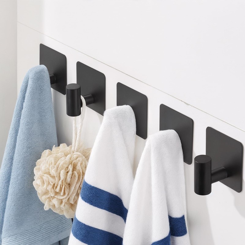 Rise age Adhesive Towel Hooks, Heavy Duty Stick on Towel