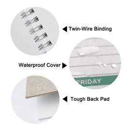 Weekly Planner Pad, Undated Daily Weekly to View Planner To Do List Notepad Organiser, Desk Planner for Meal, Appointments, Schedule, with Habit Tracker, 52 Pages, Blue