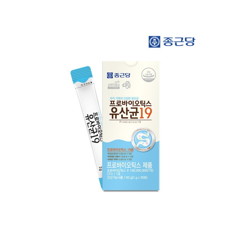 Jongkundang 종근당 프로바이오틱스 유산균 19 30포 6박스(6개월분) Jongkundang Probiotics Lactobacillus