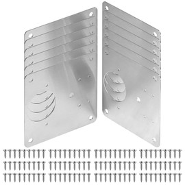 AGIGU Cabinet Hinge Repair Plate - Stainless Steel Kitchen Cabinet Brackets with Fixing Screw, Kitchen Cabinet Hinges Repair Kit for Cupboard Cabinet Furniture 12PCS