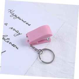 Operitacx 4 Sets Key Fob Stapler Small Stapler Key Ring Hanging Mini Stapler Office Gadgets Stapler for Office Supplies Key Rings Mini Staplers Book Binding Tools Metal