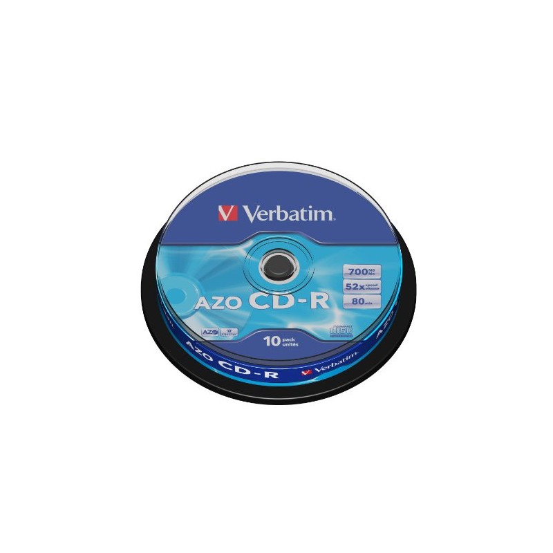 Verbatim SuperAZO 52x 700MB CD-R Blank Spindle Pack of 10