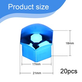 DHWEKU 17 mm nut covers, wheel nut caps, hexagonal tyre nut covers, pack of 20 universal tyre nuts, wheel bolt caps, wheel nut cap with removal tool