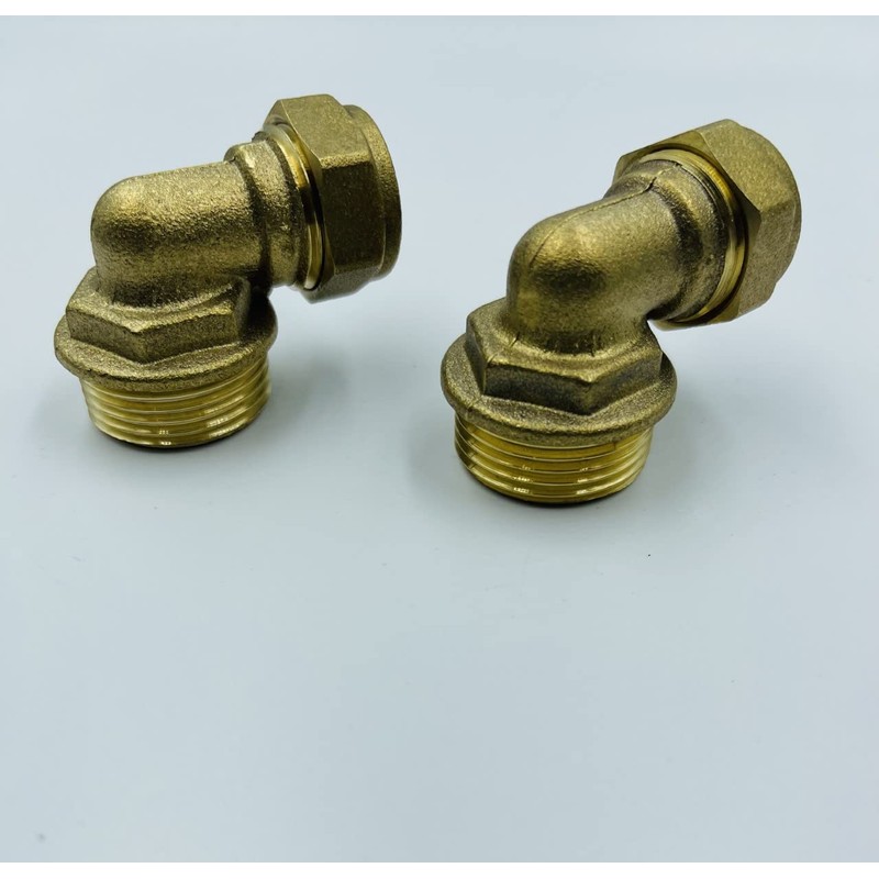 UKDD® 15mm Compression by 3/4" BSP Brass Male Iron Elbow