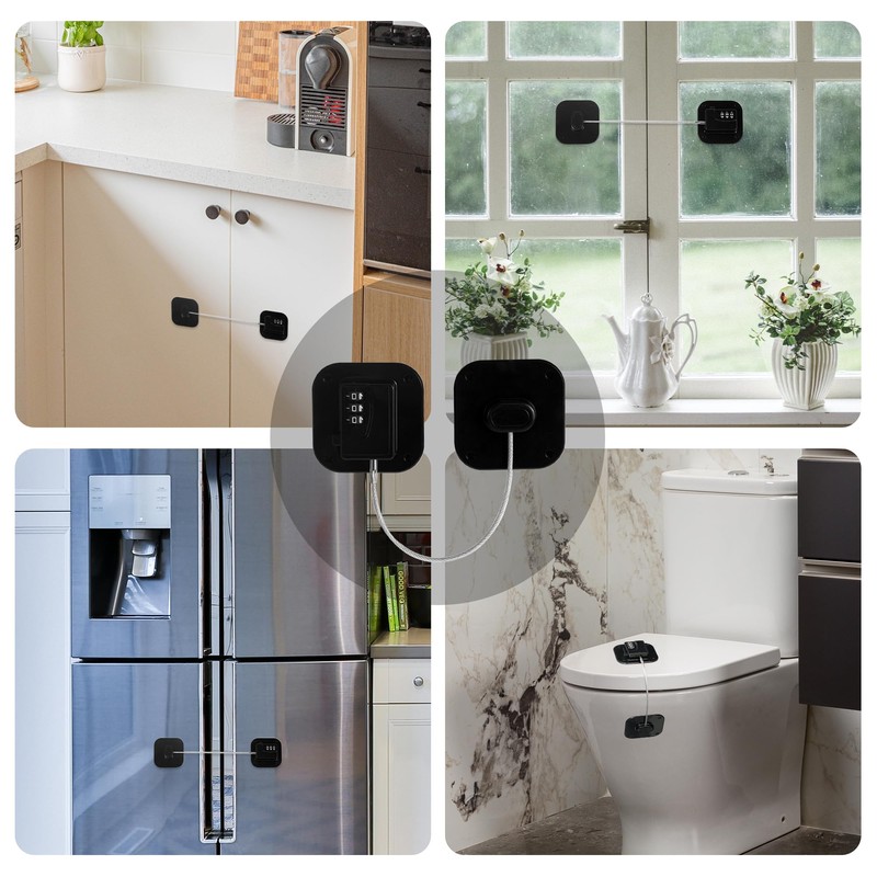 Refrigerator Lock, Heavy Duty Fridge Lock, Combination Lock for Refrigerator