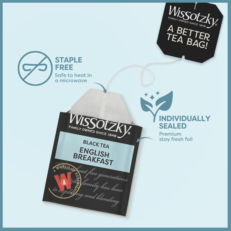 Wissotzky English Breakfast Black Tea, 20 Tea Bags | Robust