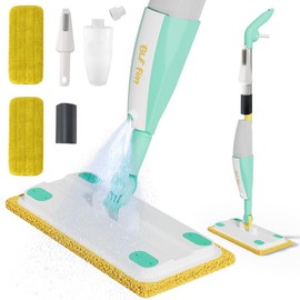 BLF Fun Spray Mop -  Cleaning Set with Real Water Sprayer - Mini Mop & Sweeper Squeeze & Spray Toy:_green