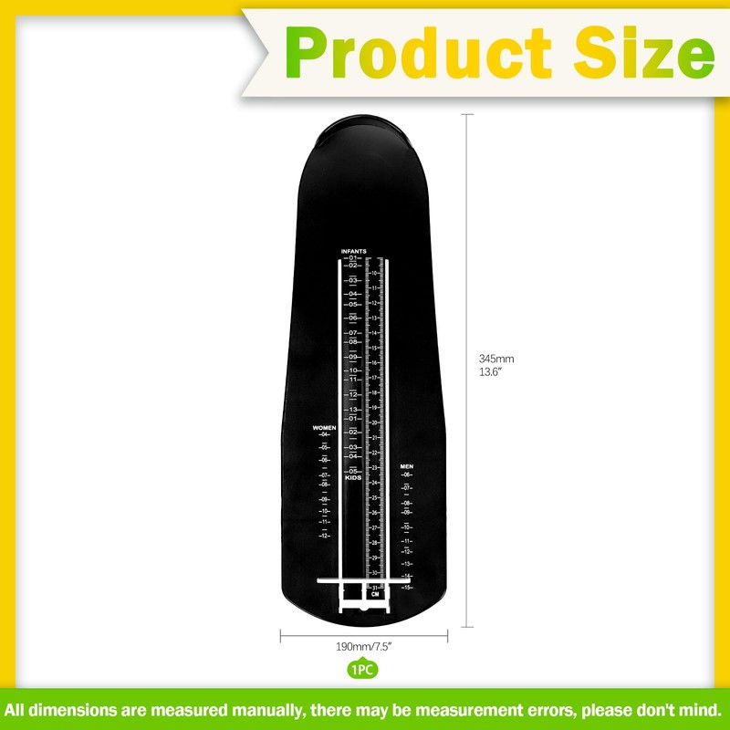 Keadic US Standard Foot Measurement Device, Feet Length Measuring Ruler,