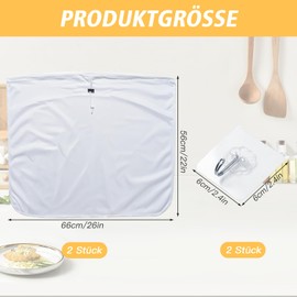 KASURE Filter Bags, Pack of 2 Brew Bags, 56 x 66 cm Brew Bag, White, 250 Micro Reusable Hash Strainer, 80 g Thickened Polyester Material Bubble Bag, for Primary Filtration in Winemaking