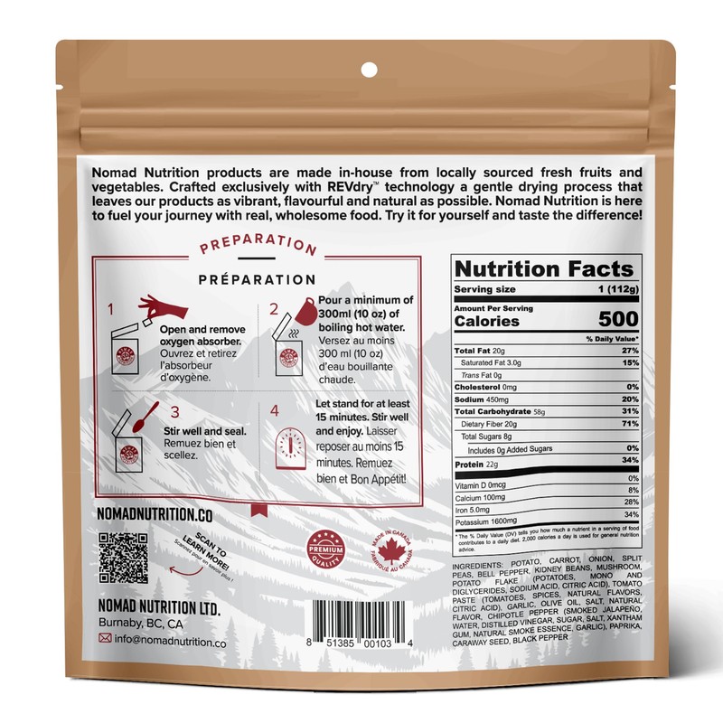 Nomad Nutrition Hungarian Goulash | Instant Freeze Dried Backpacking &