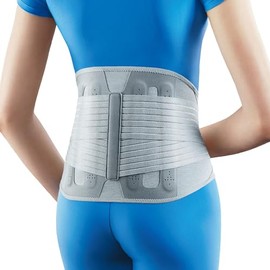 OPPO Elite Lumbar Back Support with Flexible Stays for Lower Back Instability, Slipped Disc, Scoliosis, Sprains, Strains, & Pain Relief. Lightweight & Breathable (Medium)