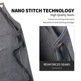 carrotez Adjustable Over sized Plus Size Canvas Apron with Pockets Men and Women Aprons