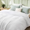 Bedsure Cooling Cotton Waffle Queen Size Blanket - Lightweight Breathable